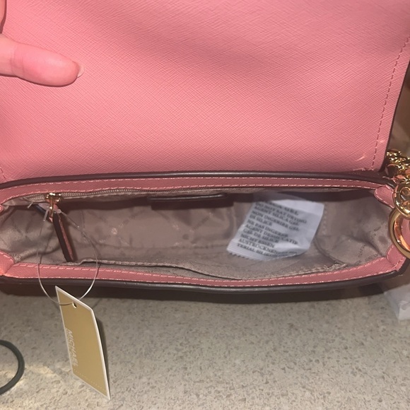NWT Micheal Kors Pink & Brown Crossbody - Picture 11 of 11